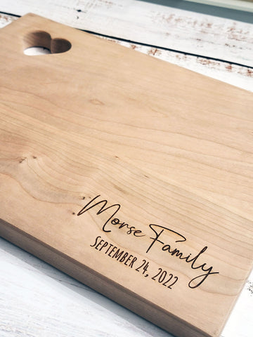 Heart Cutting Board